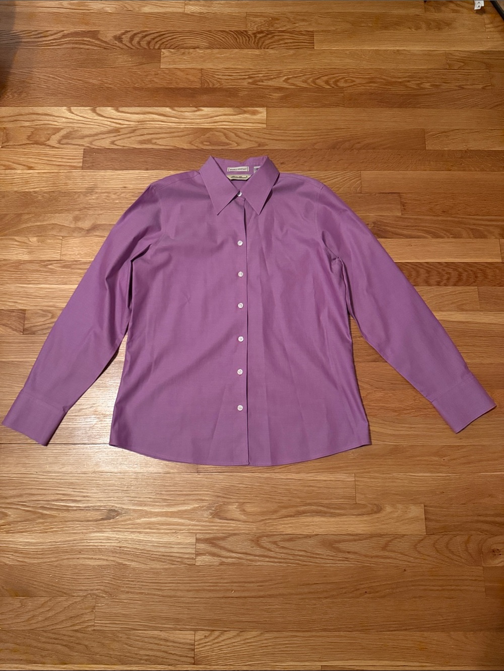 Eddie Bauer Purple Button-Up Shirt